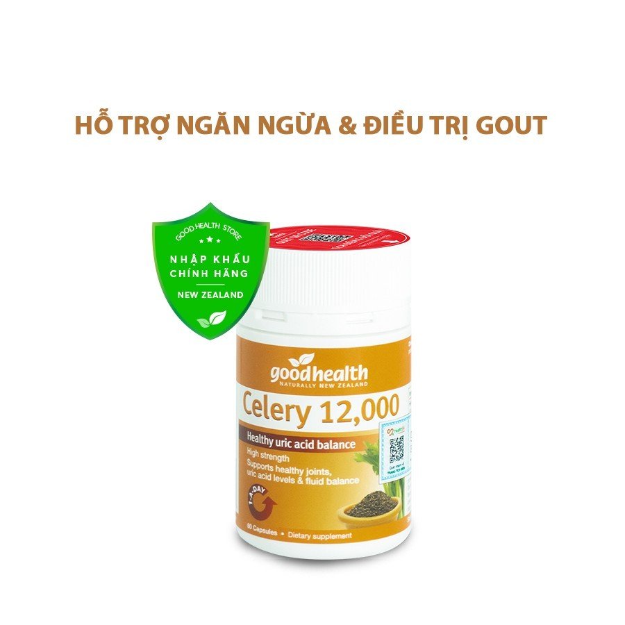 Viên uống hạt cần tây hỗ trợ điều trị Gout Goodhealth Celery 12000 hộp 60 viên