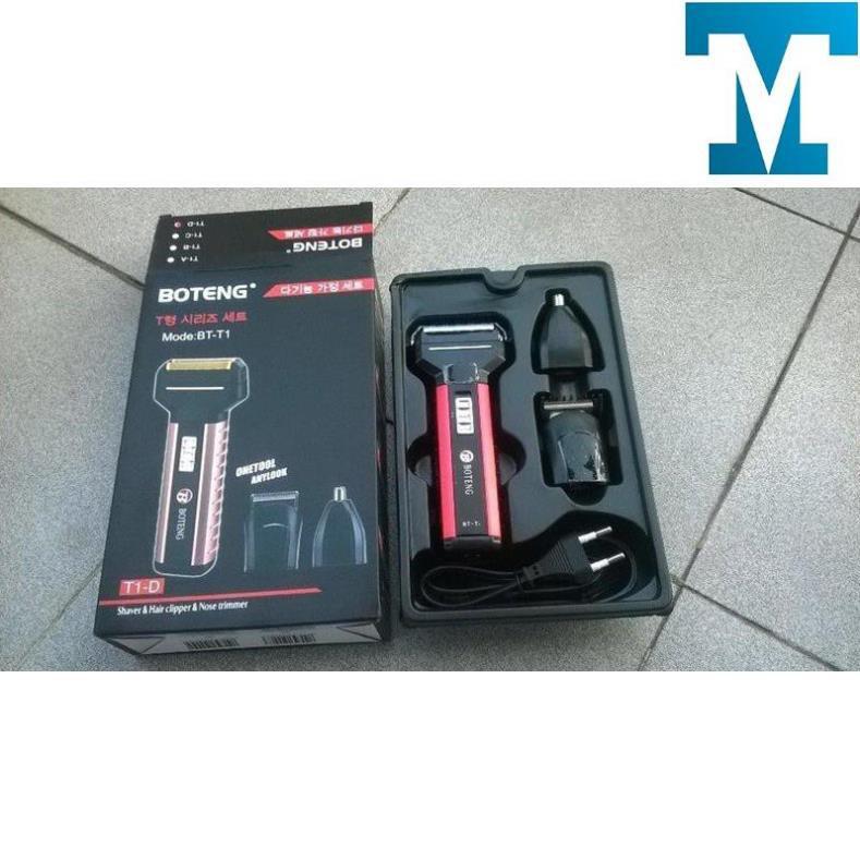 Máy cạo râu, cắt tóc, tỉa lông mũi 3 in 1 tích điện đa năng