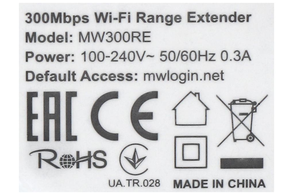 Bộ Mở Rộng Sóng Wifi Chuẩn N Mercusys MW300RE Trắng - Hàng chính hãng