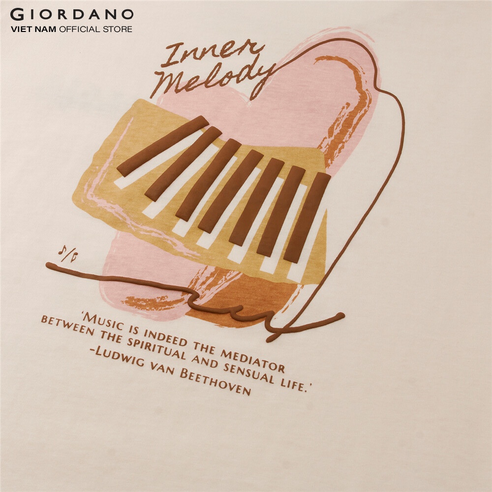 Áo Thun Nữ Ngắn Tay In Hình Inner Melody Giordano 05392222