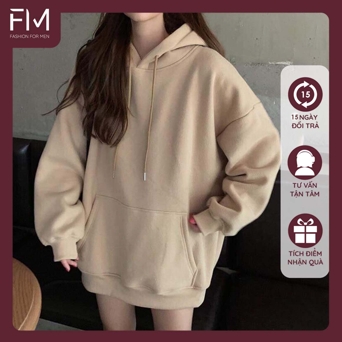 Áo hoodie nữ thời trang Hàn Quốc, chất nỉ bông nhẹ, ấm áp, trẻ trung, năng động - FORMEN SHOP - FM7GV016