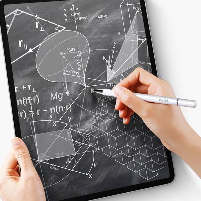 Bút cảm ứng stylus 2 đầu 2 in 1 hiệu WIWU Pencil One cho iPad Pro / iPhone / Android / màn hình cảm ứng các loại / Samsung Huawei Oppo Xiaomi Nokia - Hàng nhập khẩu