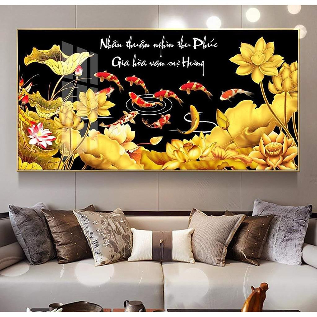 Tranh Tráng Gương - Tranh Tết Treo Tường Cửu Ngư Quần Hội 03