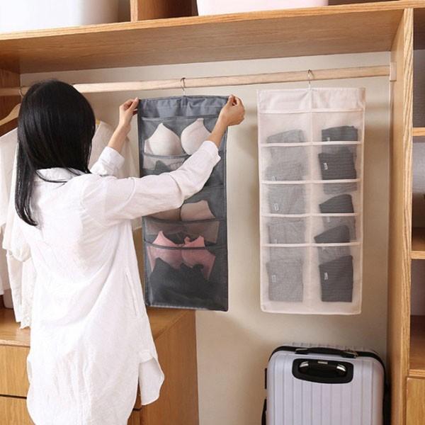 Túi treo đồ 2 mặt 30 ngăn đựng đồ lót