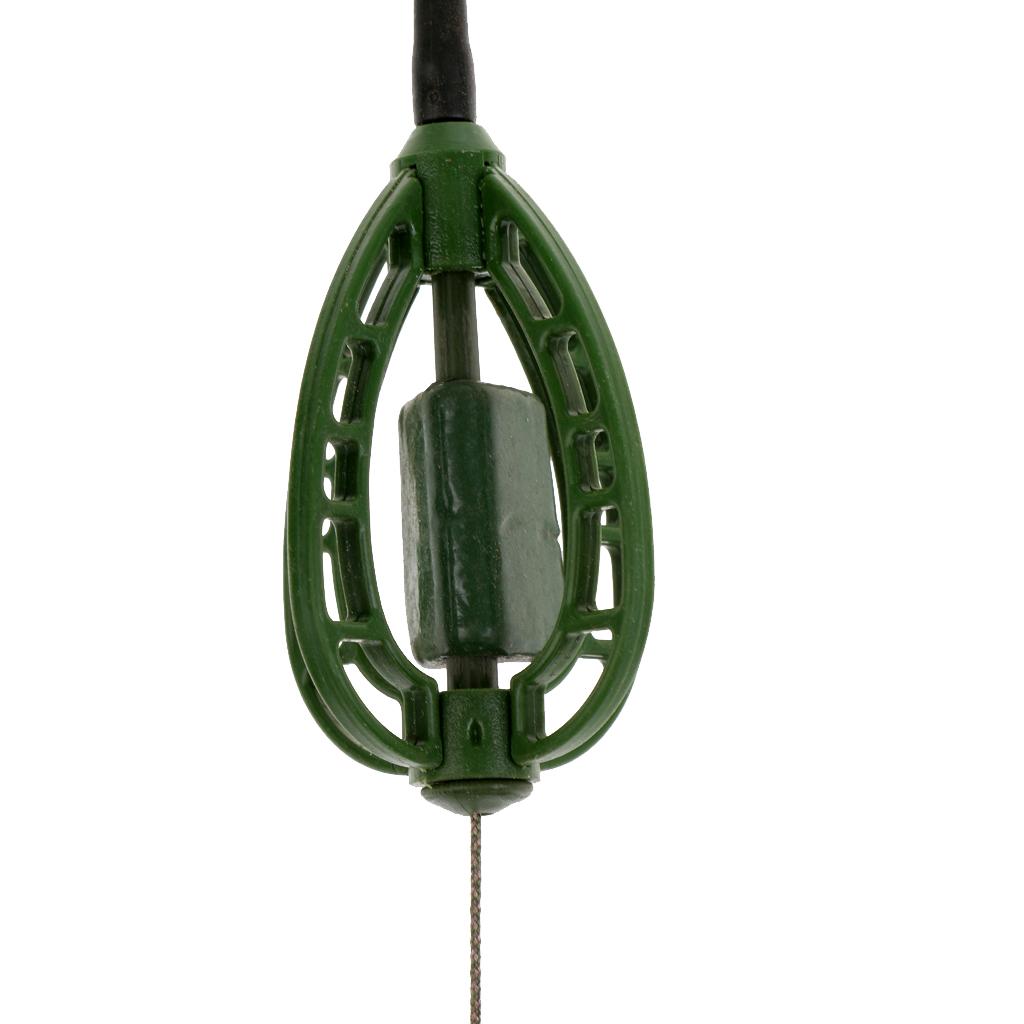 Fishing Bait Cage Carp Fishing Lure Swivel with Lead Sinker Basket Holder 30g