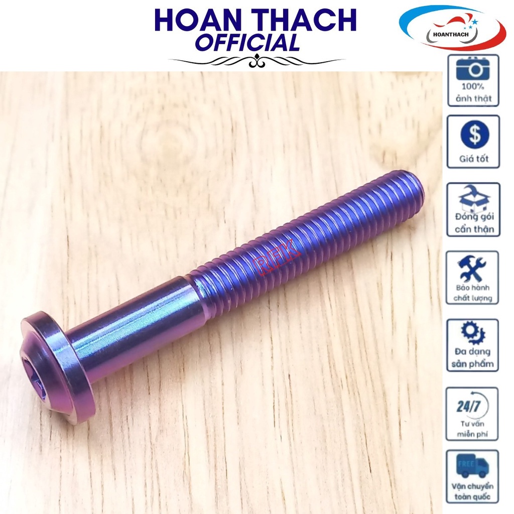 Ốc Gr5 8L60 Đầu Dù Tím dùng cho nhiều dòng xe HOANTHACH SP012507 (giá 1 con)