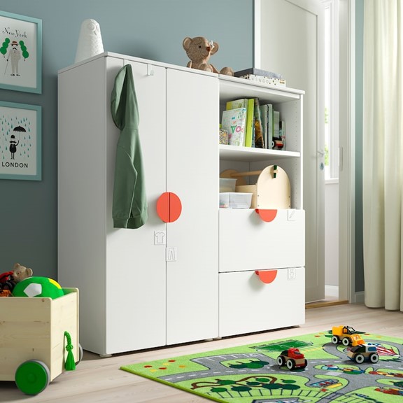 ZANOTTA, Tủ lưu trữ kết hợp tủ treo quần áo cho trẻ em STO_031, 120x42x120cm