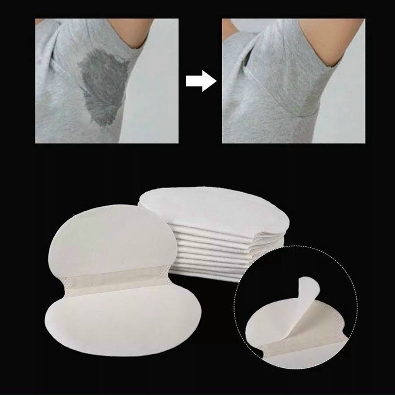 Combo  10 miếng dán thấm hút mồ hôi vùng da dưới cánh tay cho nam và nữ giúp thoáng khí khử mùi an toàn và tiện lợi