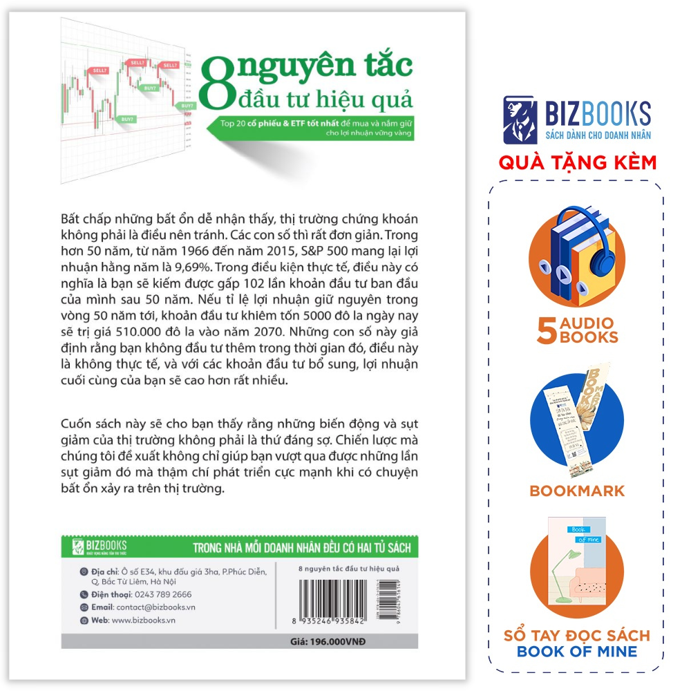 Sách - 8 Nguyên Tắc Đầu Tư Hiệu Quả: Top 20 cổ phiếu & ETF tốt nhất để mua và nắm giữ cho lợi nhuận vững vàng