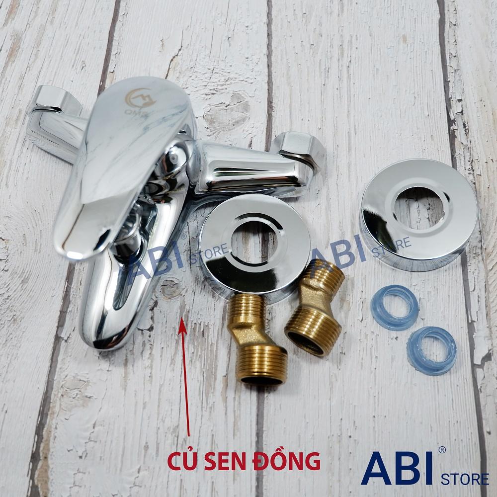 Củ sen nóng lạnh thân đồng mạ crome , bộ vòi sen tắm hàng đẹp giá rẻ