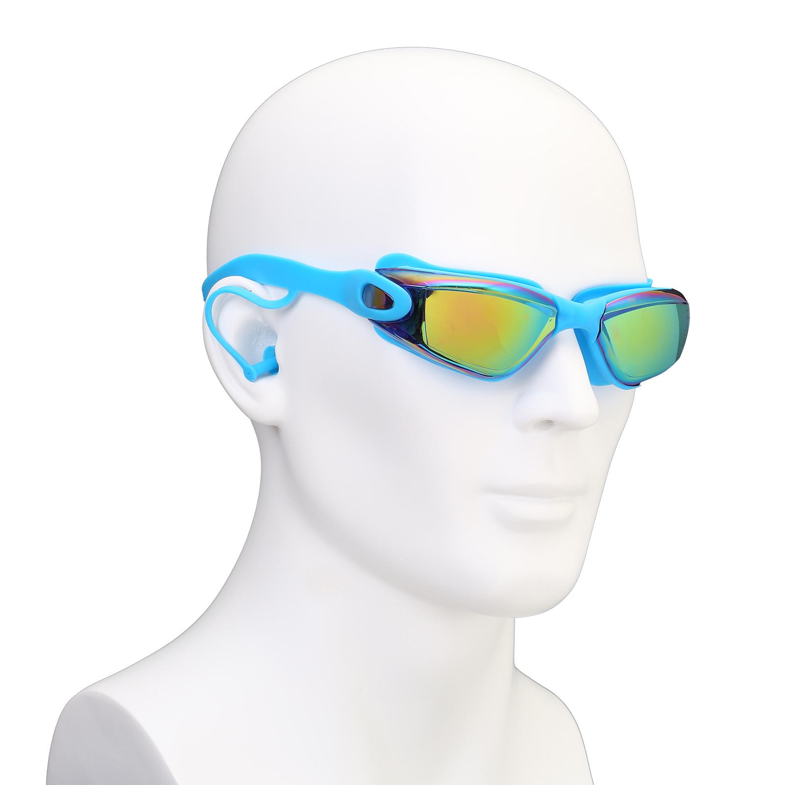 Swimming Goggles UV Protection Anti-fog Earplugs Swim Goggles Gray