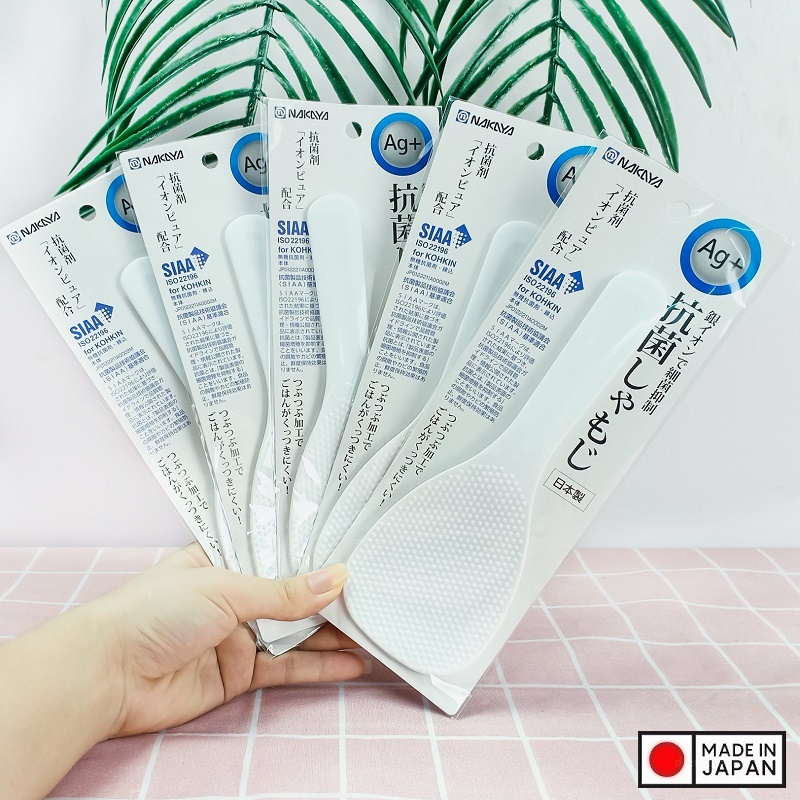 MUÔI XỚI CƠM ION BẠC KHÁNG KHUẨN AG+ SIÊU CHỐNG DÍNH NAKAYA - HÀNG NỘI ĐỊA NHẬT BẢN