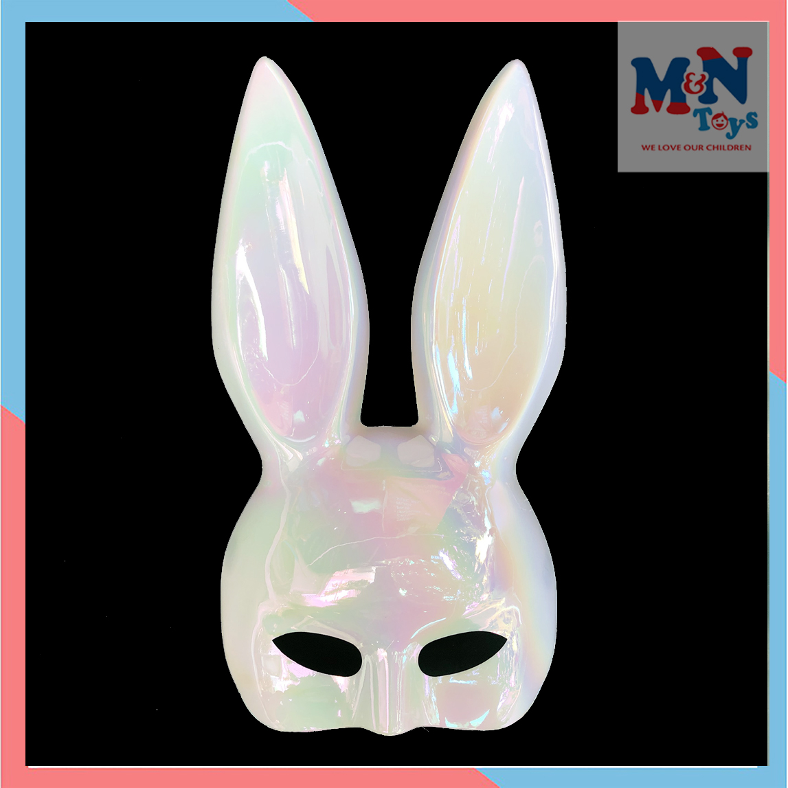Mặt nạ hóa trang Thỏ Bunny xà cừ tai dài chơi Halloween cho trẻ em và người lớn