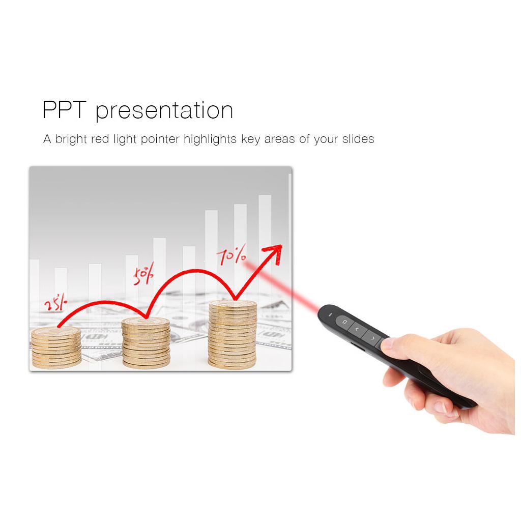 2xWireless Presenter Pen 2.4GHz USB RF Handheld Remote Control Pointer Pen