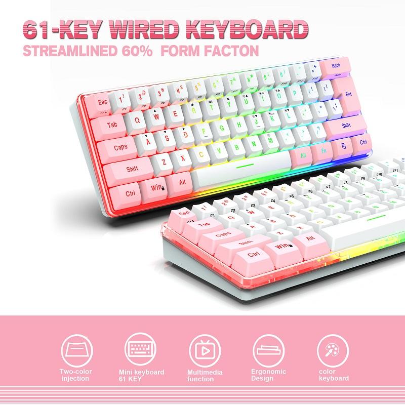 61 Phím Bàn Phím Có Dây Chơi Game Wired Fingerboard Keyboard