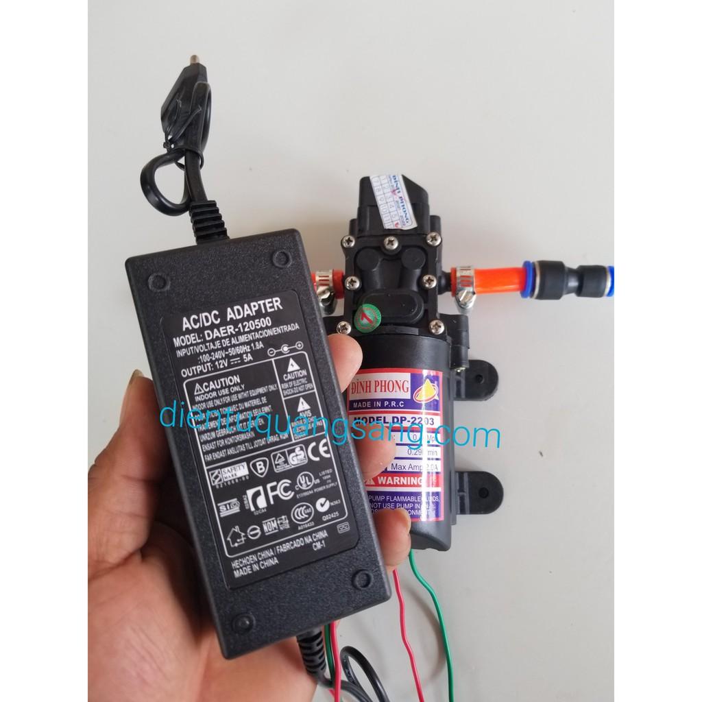 Bơm phun sương mini 12V Đỉnh Phong kèm nguồn