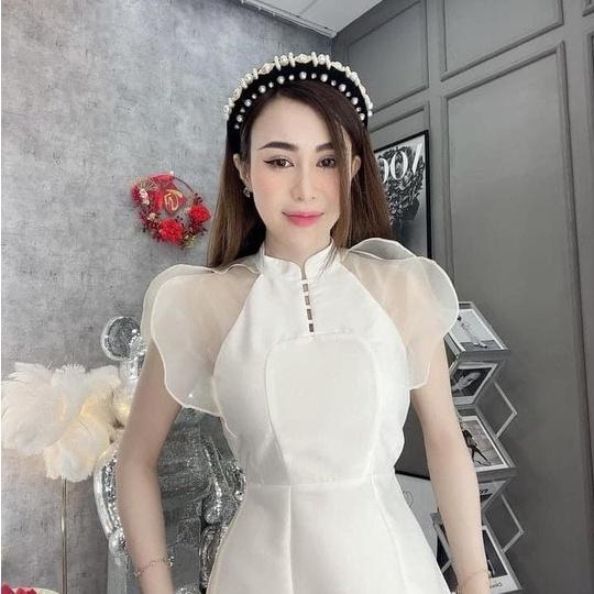 Áo Dài Cách Tân Tay Bèo Cắt Eo Siêu Xinh Cho Các Nàng , A15