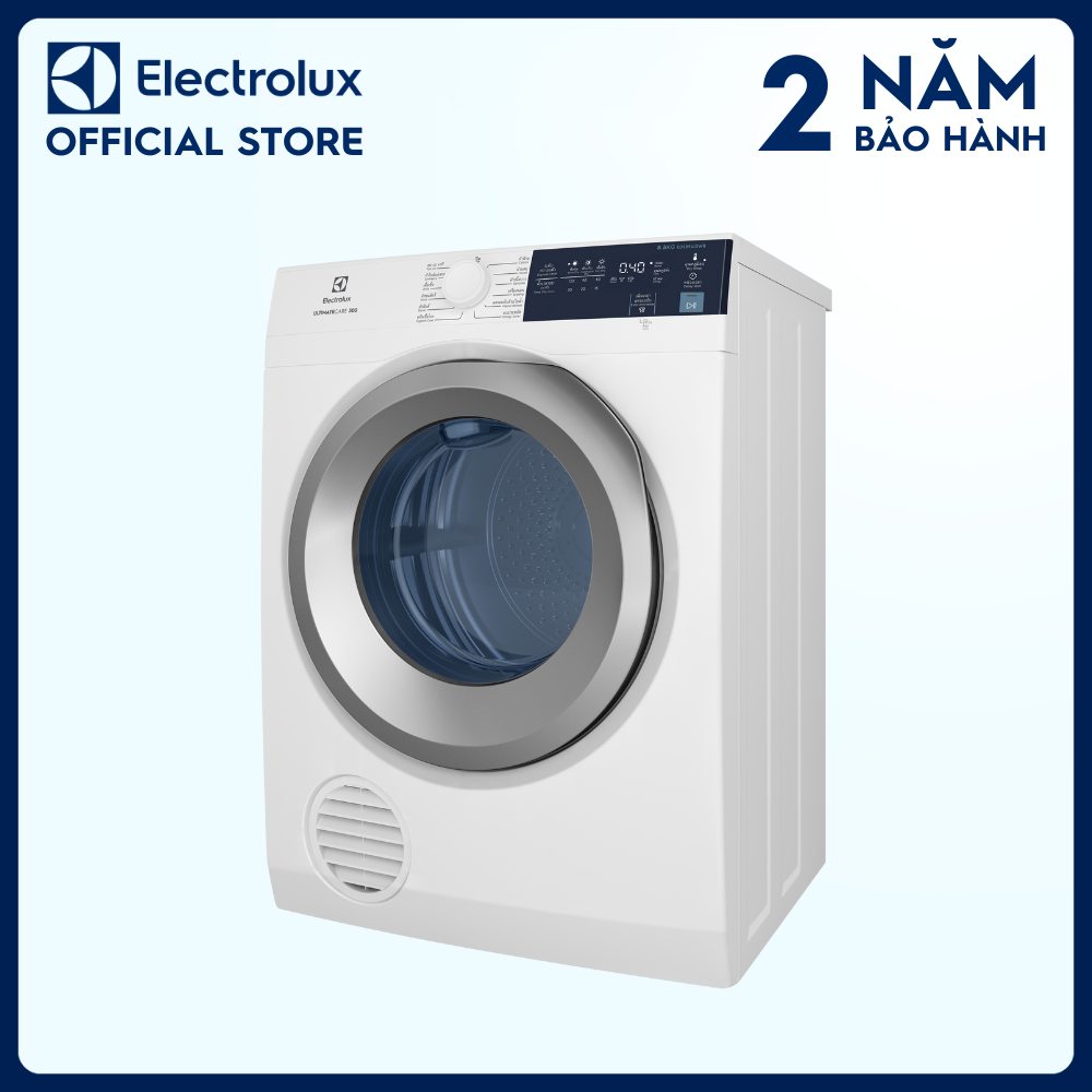Máy sấy thông hơi Electrolux 8.5kg EDS854J3WB - Làm mới áo quần và giảm nhăn, Lồng giặt chuyển động luân phiên, giảm nhăn