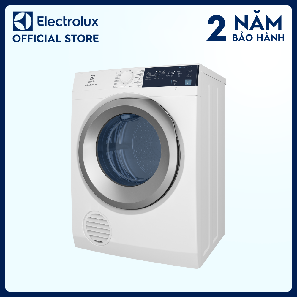 [Free Giao lắp] Máy sấy thông hơi Electrolux 8.5kg EDS854J3WB - Làm mới áo quần và giảm nhăn, Lồng giặt chuyển động luân phiên, giảm nhăn [Hàng chính hãng]