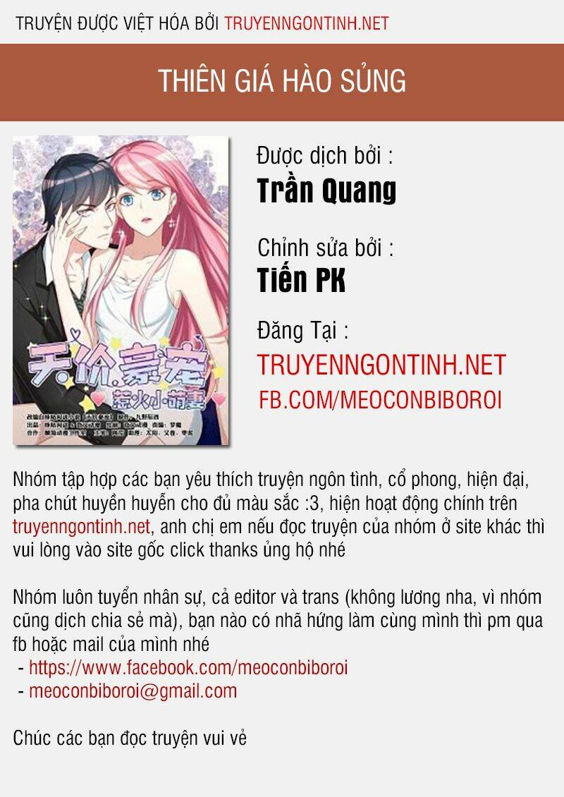 thiên giá hào sủng chapter 1 1