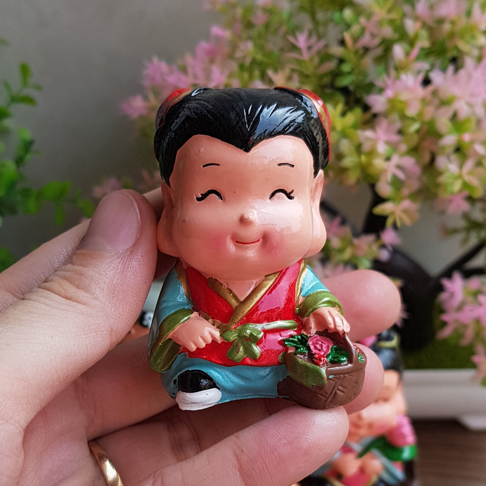 Bộ 08 tượng chibi Bát Tiên 6cm kèm chân đế ngang 08 ô cao cấp