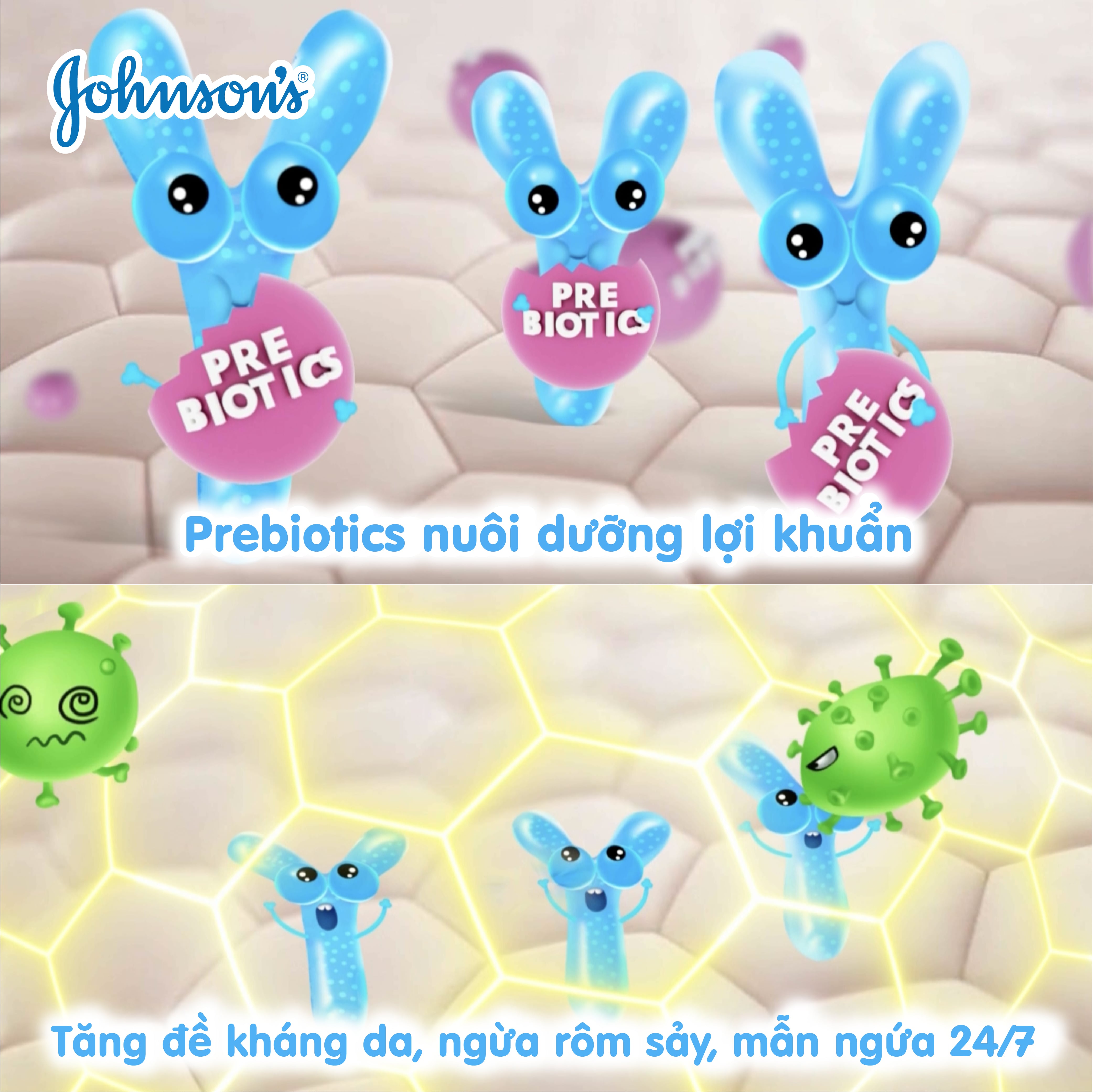 Sữa tắm gội toàn thân Johnson's Baby mềm mịn