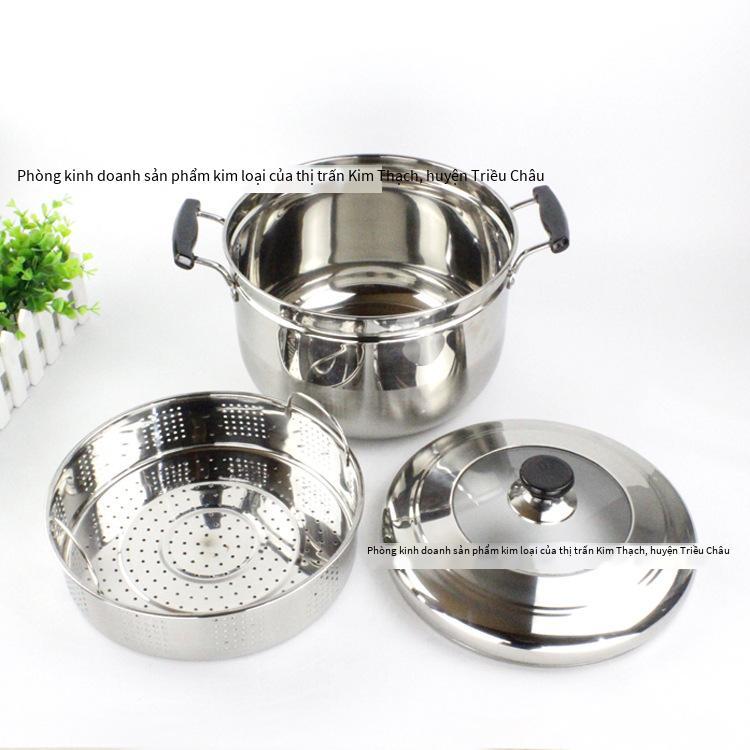 Nồi hấp súp hai đáy inox Nhật Bản được ưa chuộng nhất, nồi hấp súp đa năng 22cm-28cm