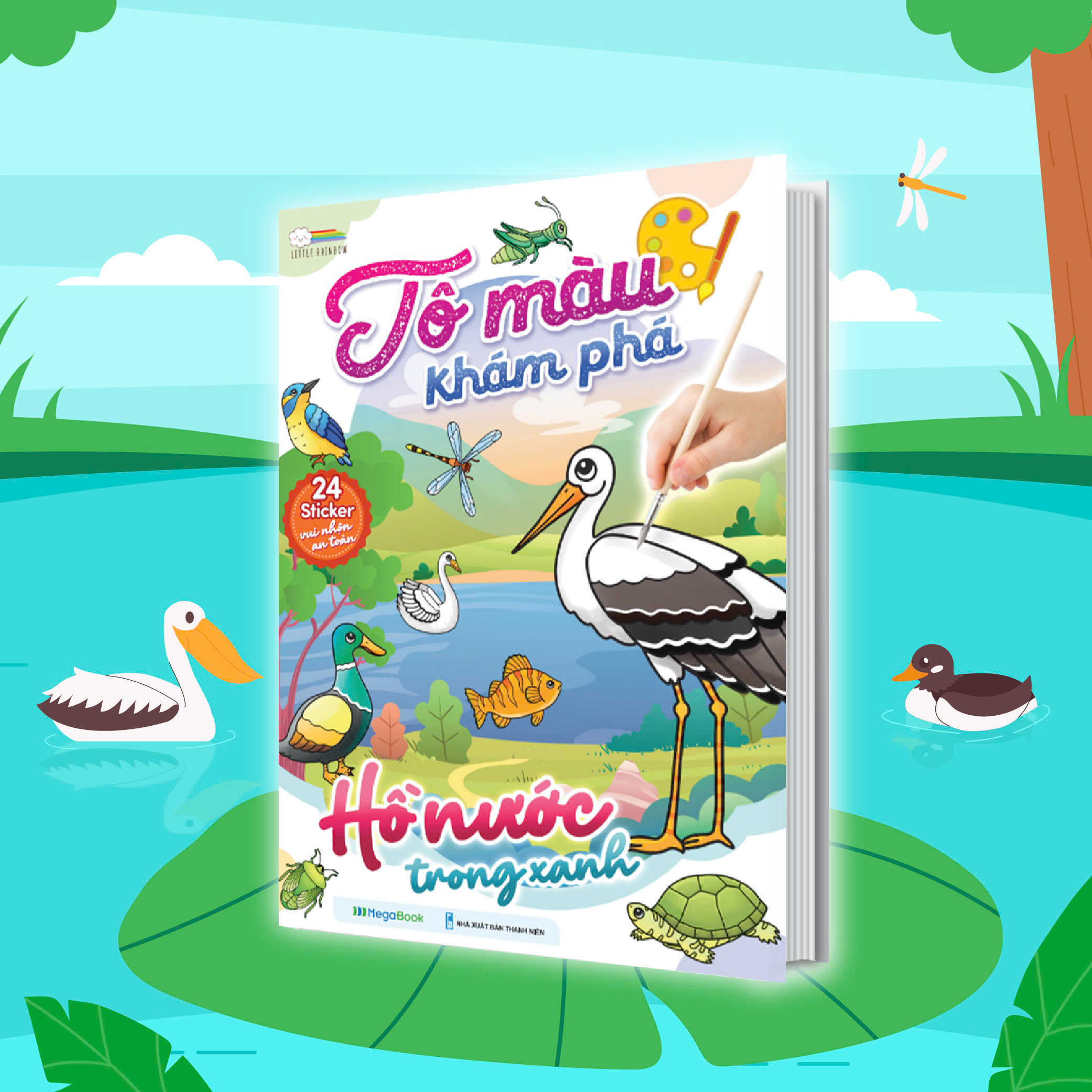 Sách Tô màu khám phá - Hồ nước trong xanh