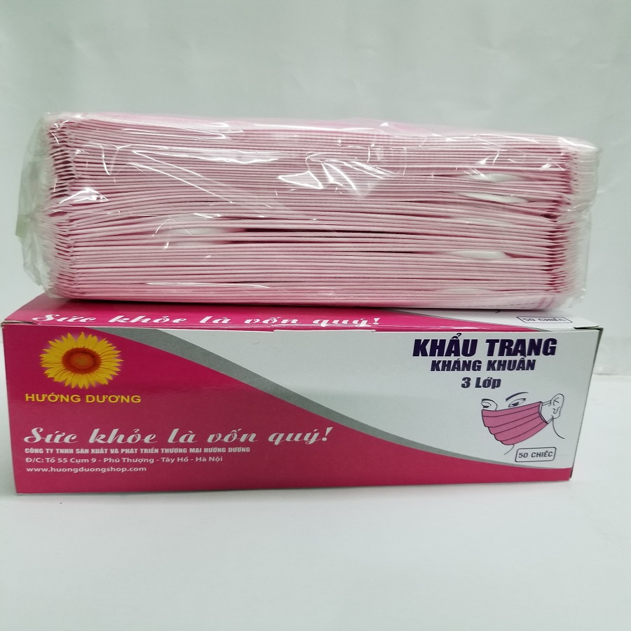 Khẩu Trang Y Tế  Hướng Dương 3 lớp (50C)