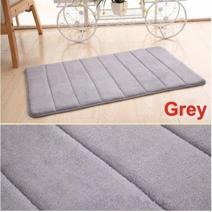 Bộ 2 thảm lót chân lông cừu siêu mịn 40x60cm Xám