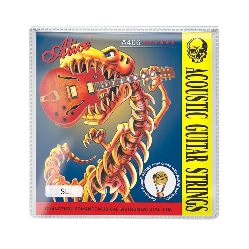 Dây Đàn Guitar Acoustic Alice A406 SL .011-.052 Super Light Chính Hãng Âm Thanh Sáng Bền Bộ 6 Dây