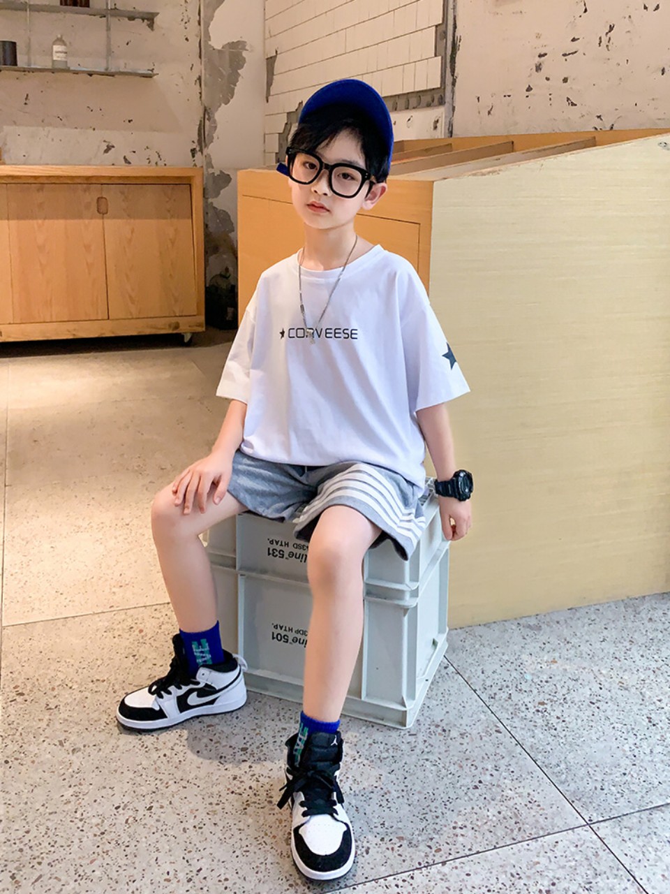 Set bộ quần áo hè bé trai 18-45kg mẫu bộ NGÔI SAO. Thiết kế mới cá tính, chất vải mát. HA16