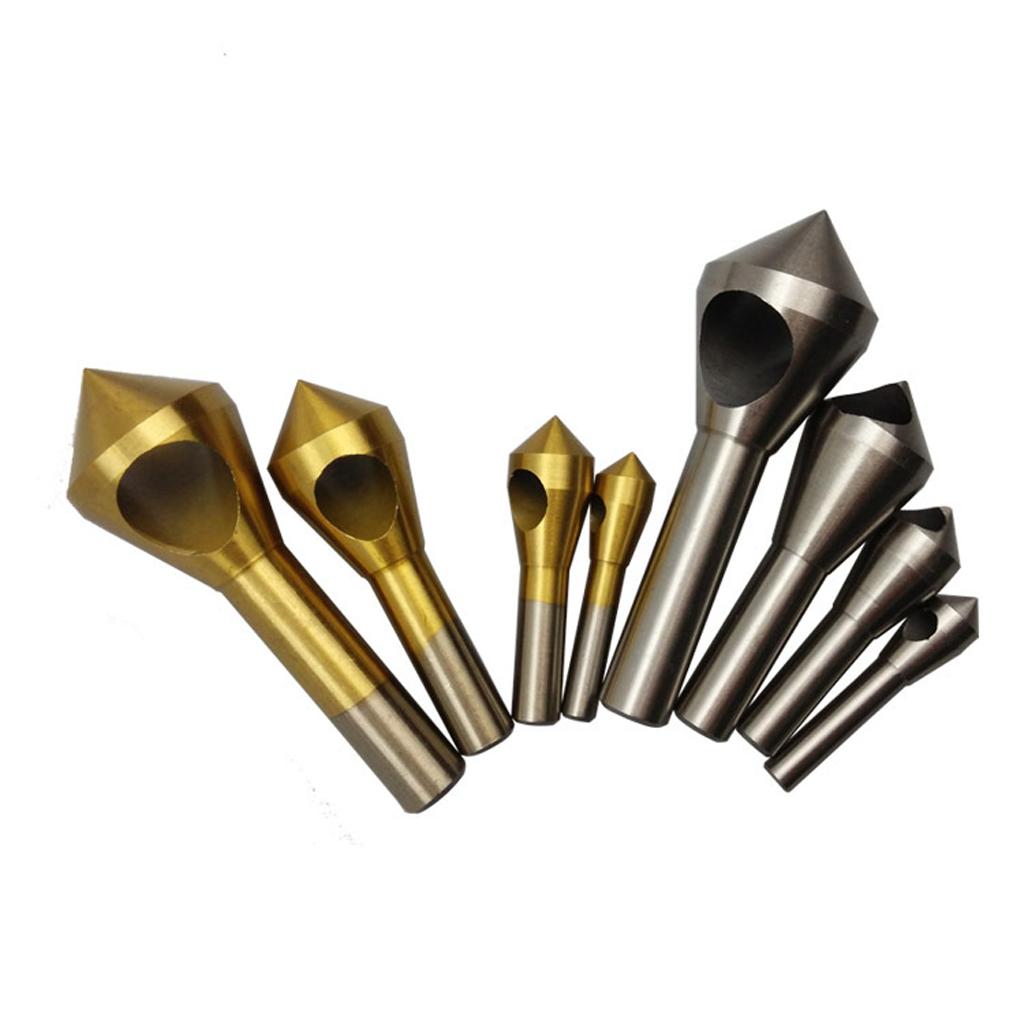 4 piece 4241 HSS Countersink & Deburring Bit Hand Tool Set Metal Wood Drill