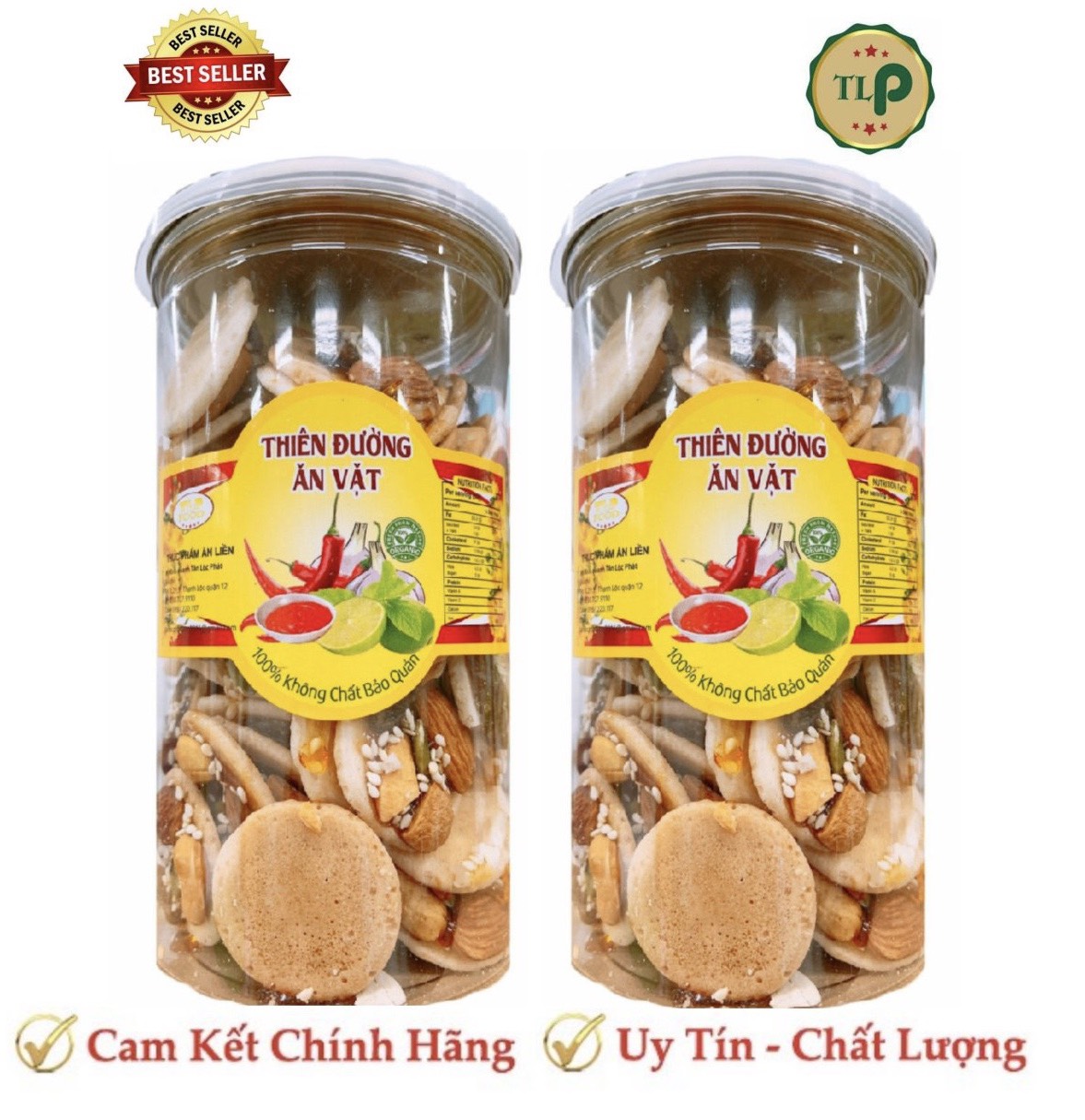 BÁNH ĐỒNG TIỀN MIX HẠT TÂN LỘC PHÁT COMBO 2 HŨ - MỖI HŨ 300G