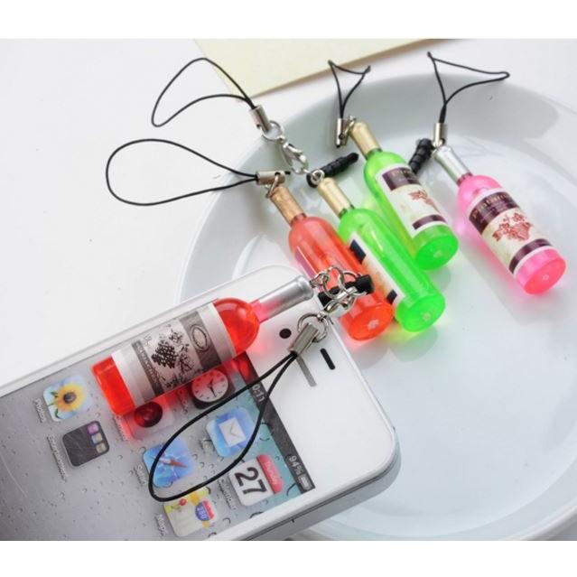 Móc khóa trang trí hình chai nhiều mầu