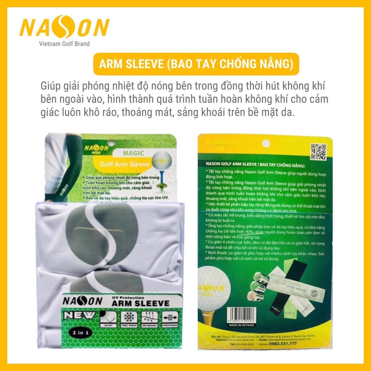 Nason Golf Arm Sleeve ( Bao tay chống nắng) | NASON