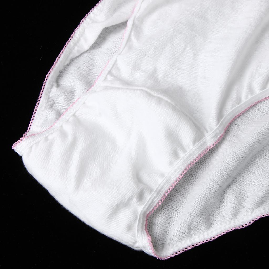 Women’s White Cotton Disposable Panties Underwear for Travel Postpartum SPA