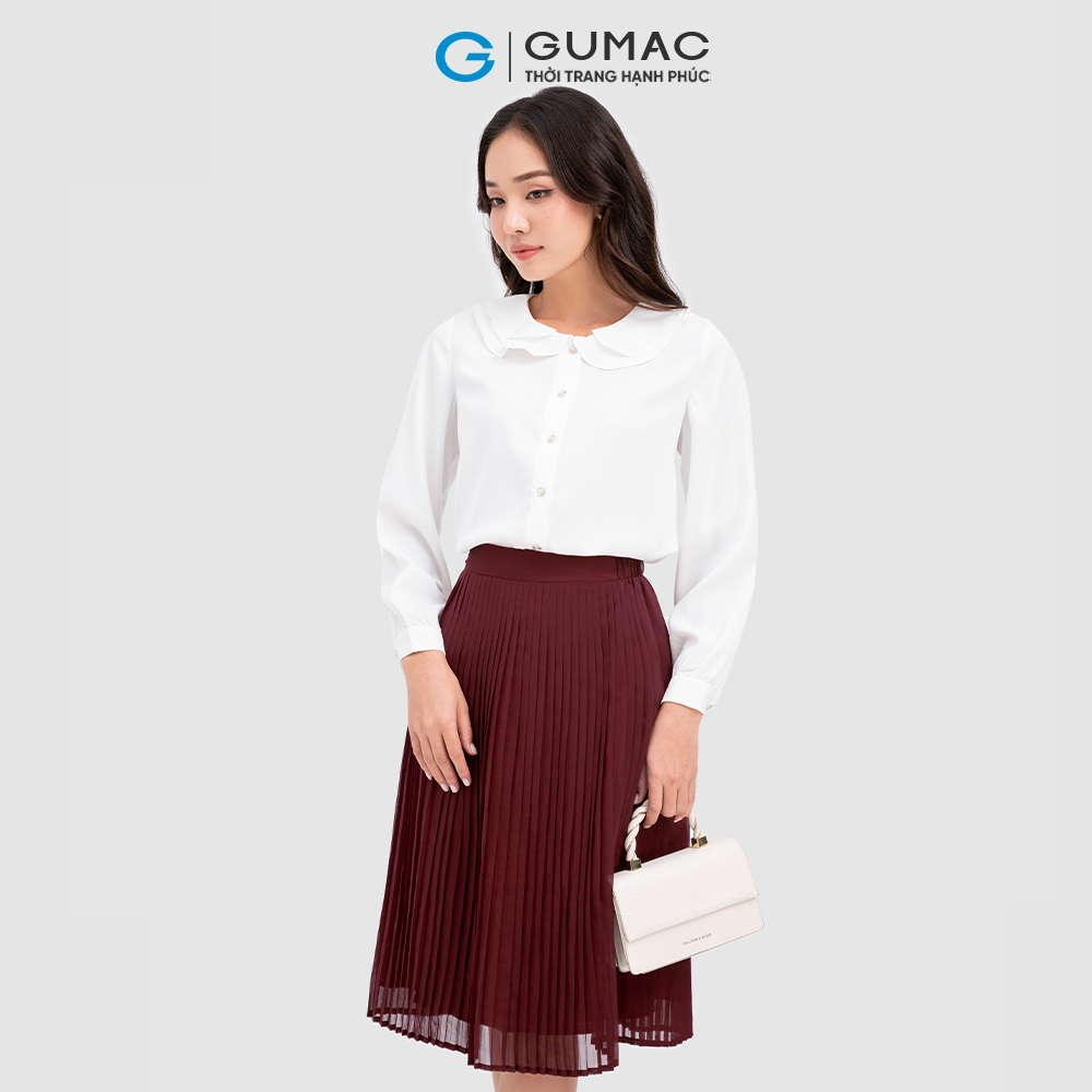 Áo sơ mi bâu tầng thời trang GUMAC AC12061