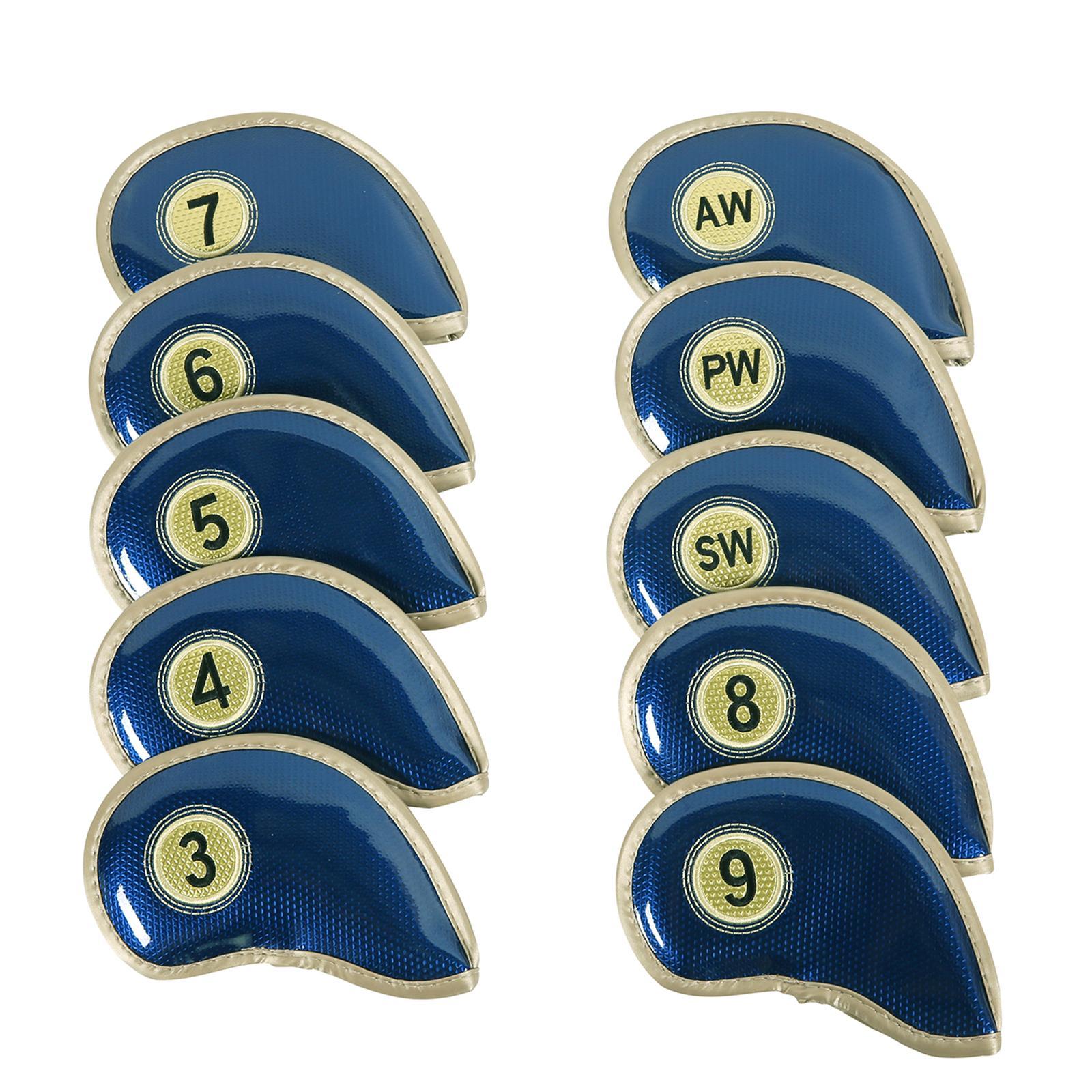 10x Golf Iron Headcovers Set Durable Scratch Resistant for Golf Accessories
