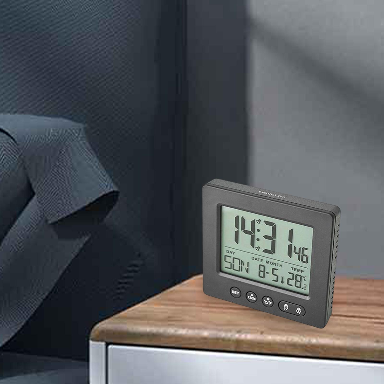 Digital Clock LCD Time Week Date Temperature Display for Living Room Home