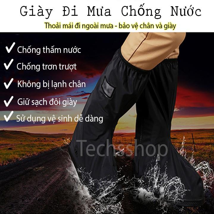 Bọc giày đi mưa - giày đi mưa ống cao - Ủng đi mưa - Bảo vệ đôi giày, chân không ướt khi đi mưa