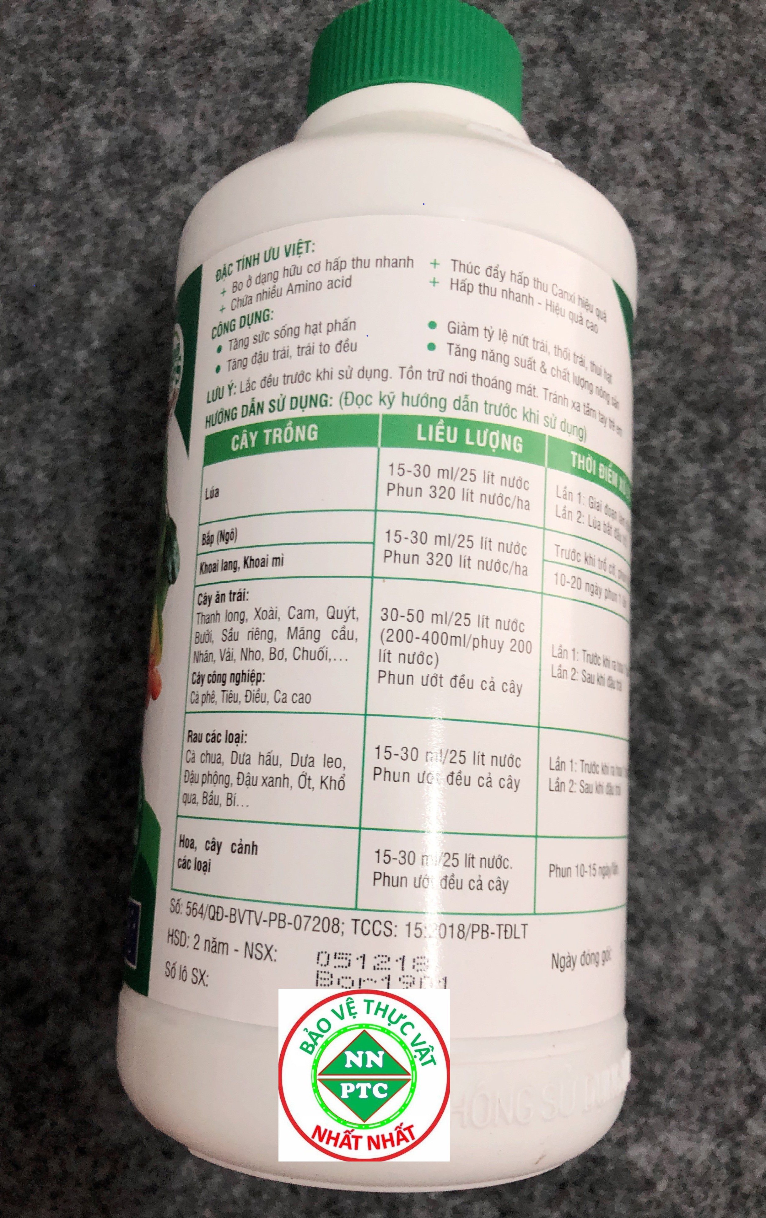Phân Bón Lá Khoáng Hữu Cơ Hi-Boron 7-14