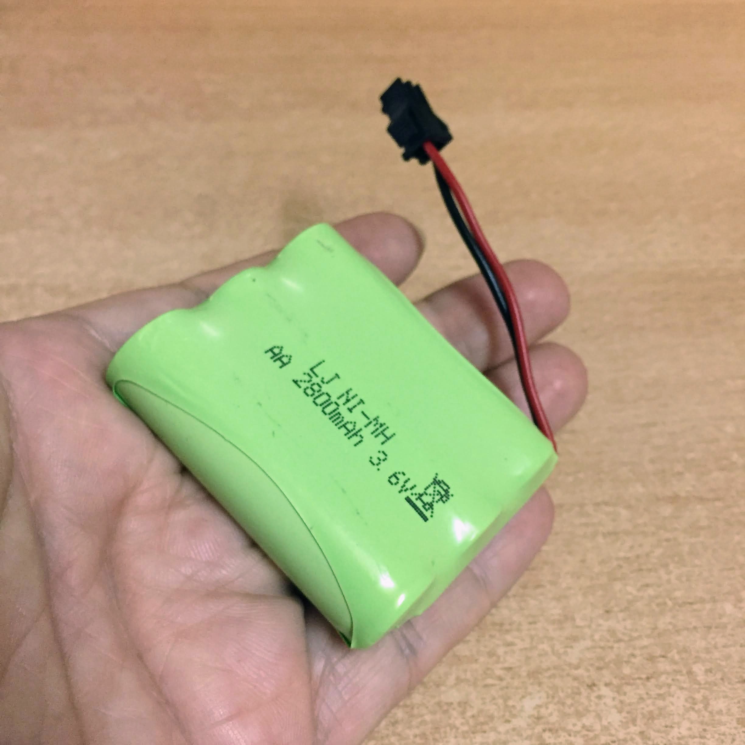 Pin ô tô 3.6V dung lượng cao 2800mAh chân cắm Jack SM càng cua đen