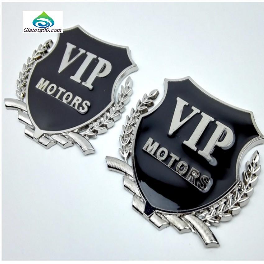 ️FREESHIP️  Lô gô VIP, logo Vip Motor Gắn Xe Ô Tô 206277 1 (Trắng)