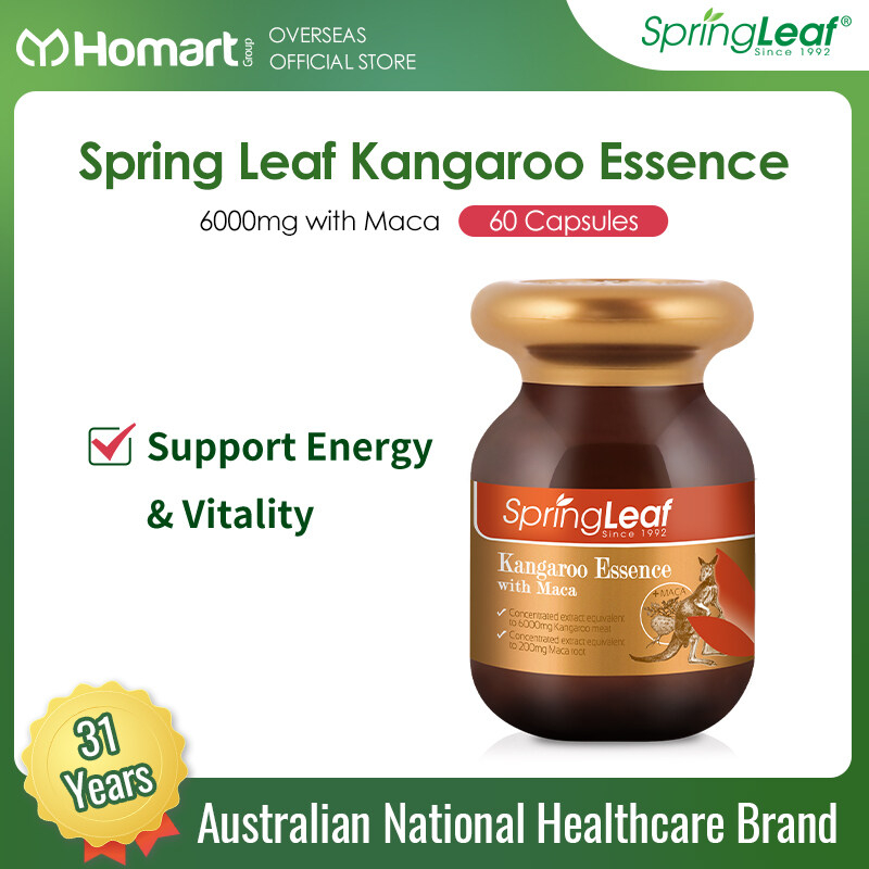 Viên uống tăng cường sinh lý và cung cấp năng lượng thể lực nam giới SpringLeaf Kangaroo Essence With Maca 60 viên