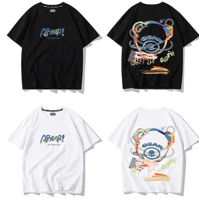 Áo thun nam nữ tay lỡ SAM CLO form rộng Unisex, mặc cặp, nhóm GẤU BEAR 80% cotton