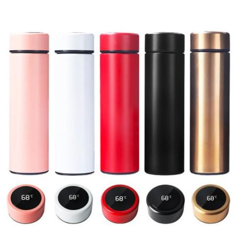 Bình Nước Giữ Nhiệt Đo Nhiệt Độ Lõi Inox 304 Cao Cấp Hàng Dày Dặn 500ml Nước