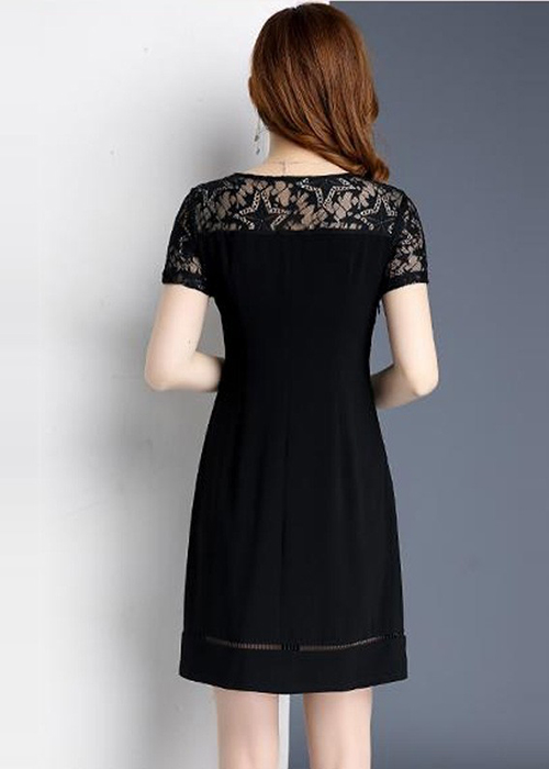 Đầm Suông Phối Ren Thời Trang