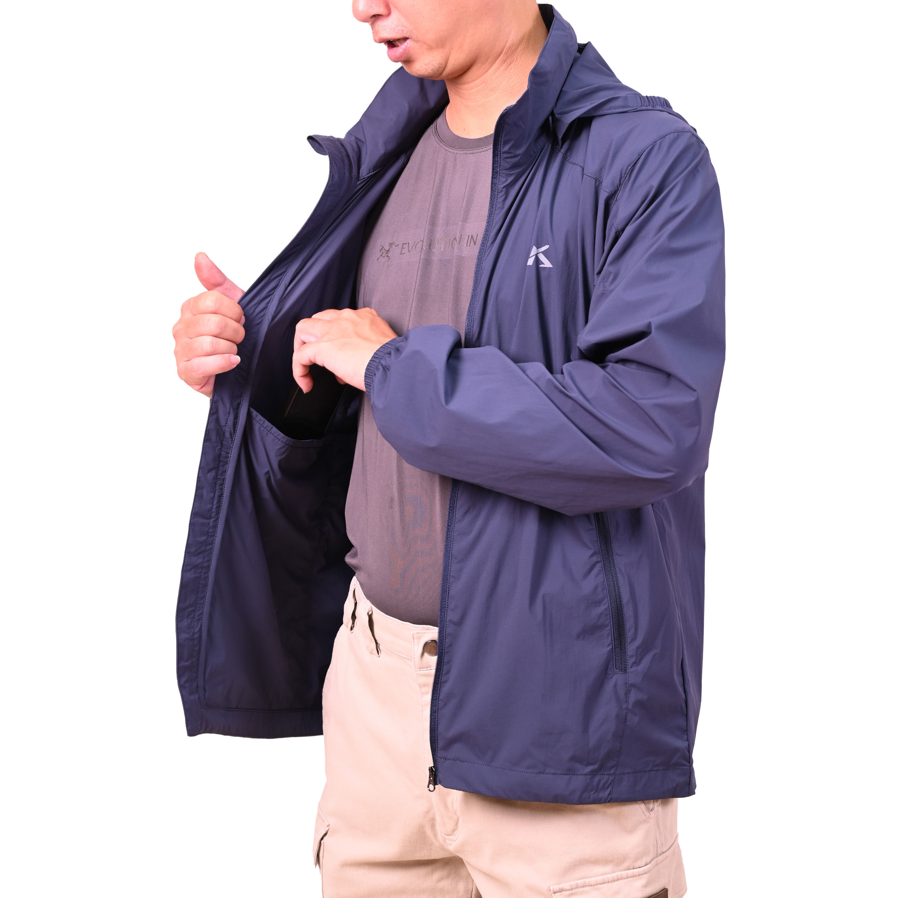ÁO NAM CHỐNG GIÓ, CHỐNG NẮNG, MỎNG 1 LỚP SIÊU NHẸ - KTOM MÃ K139 – MÀU NAVY