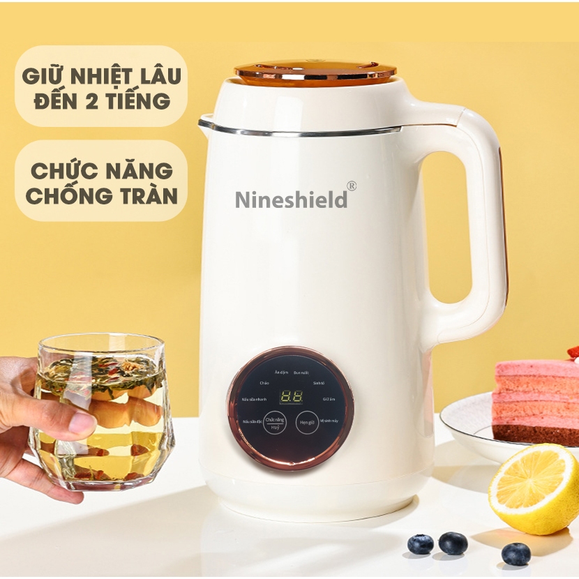 Máy làm sữa hạt Nineshield - Máy xay nấu sữa hạt chống trào 1200ML Model KB-113 - Hàng chính hãng - Bảo hành 12 tháng